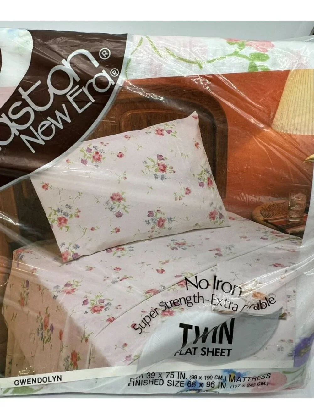 NEW Thomaston New Era Gwendolyn Twin Flat Sheet White Floral Bedding Bedroom